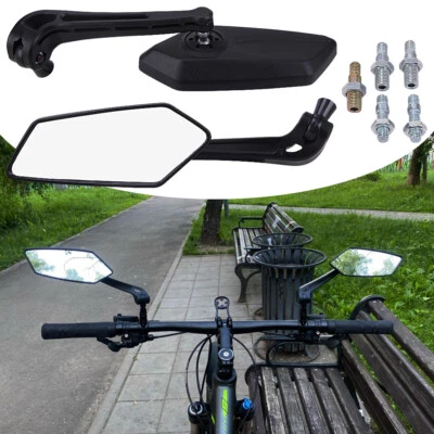 1 par de espejos retrovisores laterales universales de 8 mm/10 mm para scooter motocicleta moto Foto 1 de 4