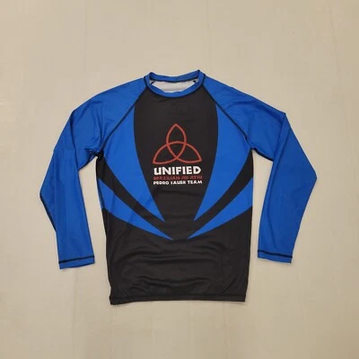 Jiu Jitsu Azul Cinturón Rango Rashguard Adulto Mediano Manga Larga BJJ Pedro Sauer Unfd Foto 1 de 4