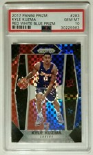 2017 Panini Prizm Kyle kuzma red white and blue rookie PSA 10 refractor wizards