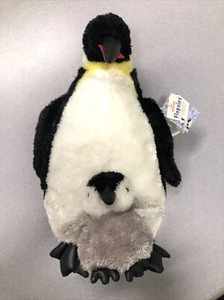 Aurora 12" World Destination Penguin w/Baby New w/Tags Plush Stuffed Animal Toy - Picture 1 of 10