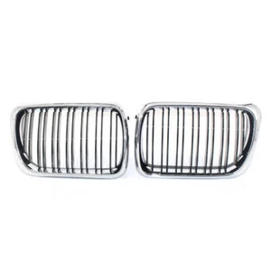 Par de parrilla delantera cromada + negra para BMW E36 serie 3 M3 1997-1999 - Imagen 1 de 8