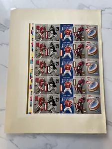 1992 Skybox Primetime NFL Uncut Sheet National Convention (3500 made) ELWAY/RICE - Picture 1 of 7