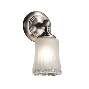 Justice Design Veneto Luce Tradition 1-LT Sconce, Rippled, WH Frst/Nickel - Picture 1 of 1