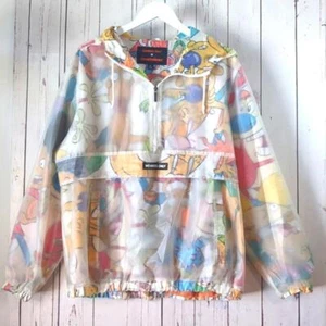 Members Only Translucent Nickelodeon Print Pullover Jacke Gr. XL - Bild 1 von 15