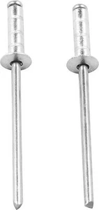 RACING POP RIVETS 1/8" MULTI-GRIP SMALL HEAD SILVER ALUMINUM HEAD / STEEL NAIL - Picture 1 of 2