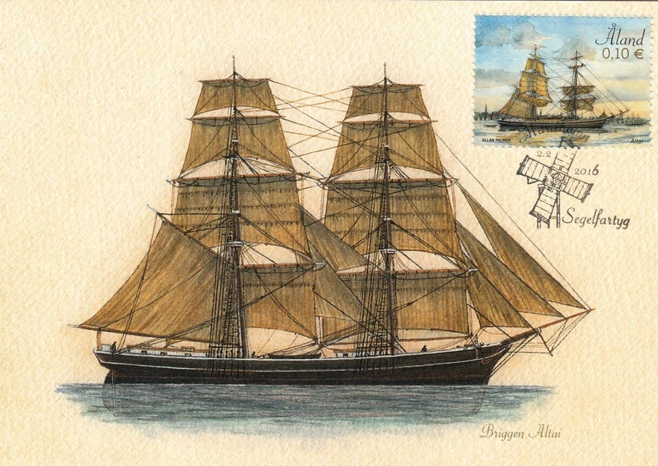 Brig Altai Vintage Velero Aland Finlandia Como Nuevo Maxi FDC 2016 Foto 1 de 1