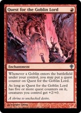 [1x] Quest for the Goblin Lord - Foil - Played, English - Worldwake MTG Magic