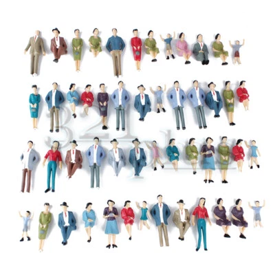50 Stk. Modellbau Figuren 1:32 Diorama Figuren Menschen Fhrgäste Spur 1 Zubehör - Bild 1 von 4