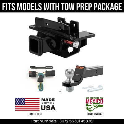 Enganche de remolque Chrysler Aspen 07-08 cableado de 4 pines ajuste de bola de 2" con paquete de remolque original 6 k Foto 1 de 4