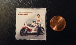 Sello Giacomo Agostini Yamaha Italian Motorcycle Racer 2010 S. Tome E Principe - Imagen 1 de 1
