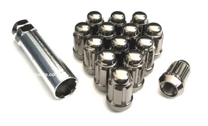 (20) GUNMETAL 6 SPLINE DRIVE TUNER M12x1.5 CLOSED END LUG NUTS + LOCK KEY 12x1.5 - Picture 1 of 3
