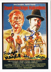 Kirk Douglas 1916-2020 Hume Cronyn 1911-2003 Burgess Meredith 1907-97 autographs - Picture 1 of 1