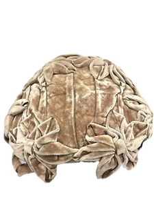 Vtg Ken Blair Exclusive Pink Velour Hat Cap Flower Design 11-1/2" - Picture 1 of 8