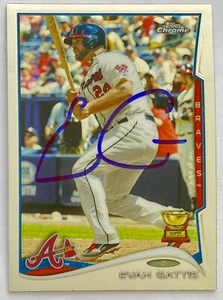 EVAN GATTIS RC SIGNED IP 2014 TOPPS CHROME #156 ASTROS BRAVES ROOKIE AUTO - Picture 1 of 3