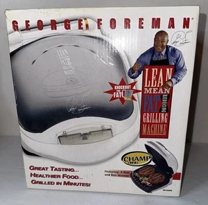 Grigliatrice George Foreman Lean Mean Fat-X Mean modello GR10ABW nuova con scatola - Foto 1 di 18