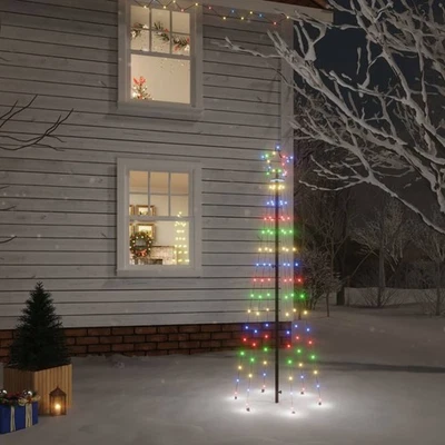 vidaXL Albero di Natale con Puntale Colorato 108 LED 180 cm - Immagine 1 di 4