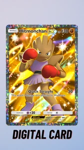 Hitmonchan EX Full Art Mega Rising Pokemon TCG Pocket Trade 2 Star ⭐⭐ (English) - Picture 1 of 1