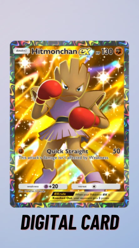 Hitmonchan EX Full Art Mega Rising Pokemon TCG Pocket Trade 2 Star ⭐⭐ (English) - Image 1 of 1