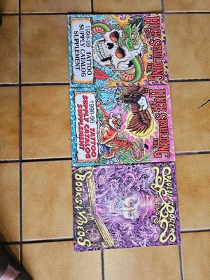 Lote de 3 catálogos de tatuajes vintage 2 Huck Spaulding y Pauling Rogers MFG Foto 1 de 4