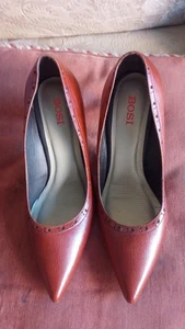 BOSI Damen Pumps braun Slipper spitz zulaufend High Heel Größe 38 Stiletto  - Bild 1 von 3