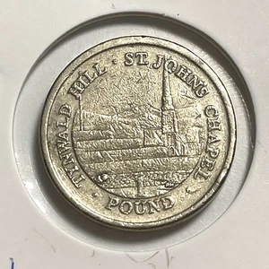 2005 Isle Of Man £1 Münze One Pound Tynwald Hill St Johns Chapel Gedenkmünze - Bild 1 von 4