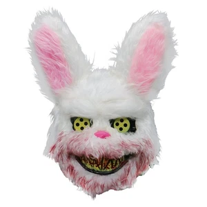 Halloween Spooky Plush Mask, Bloody Creepy Animal Head Mask, Horror Costume P... - Picture 1 of 7
