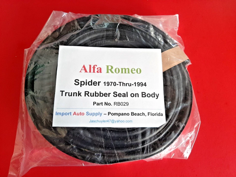 Selo de porta-malas Alfa Romeo Spider 70-94 - Alta qualidade feito na Itália - Imagem 1 de 3