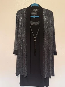 R&M Collection Partykleid Brautmutter schwarz mit Jacke Glitzer 14 - Bild 1 von 5