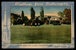 Postcard Greetings from South Grove Golf Course, Indianapolis, Indiana - Picture 1 of 2