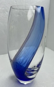 Lenox Caithness Schmetterling Sea Swirl Kunstglas Vase 8" Hergestellt in Schottland mit Box - Bild 1 von 12