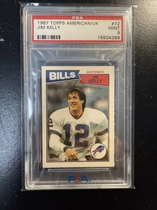 1987 Topps UK Mini Jim Kelly Rookie PSA 9 Mint - Picture 1 of 4