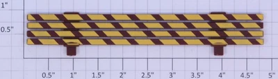 Riel de valla lateral a rayas marrón/amarillo escala S American Flyer PA11198 Foto 1 de 2