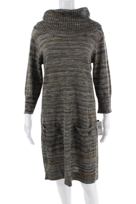 Alyx женщин в полоску печать водолазка длинным рукавом свитер платье многоцветный размер M - Изображение 1 из 4