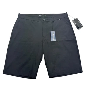 Travis Mathew Shorts Mens 34 Black Beck Performance Stretch Golf Casual Comfort - Picture 1 of 8
