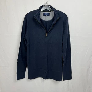 Cabincore Dadcore Britches Sport 1/4 Zip Blue Workleisure Cotton Pullover Mens L - Picture 1 of 8