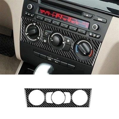 Cubierta de control de clima manual interior de fibra de carbono para BMW Serie 1 E82 E88 Foto 1 de 4