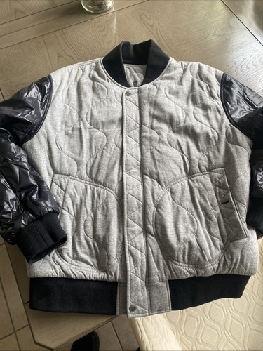 Burberry giacca bomber reversibile uomo taglia grande colore grigio e nero