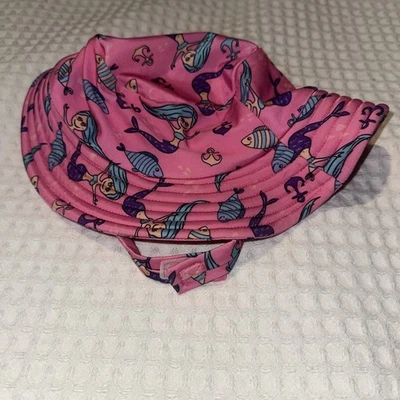 Sombrero de sol de playa estilo cubo de agua rosa sirena joven talla 4-7 usado en excelente estado Foto 1 de 4