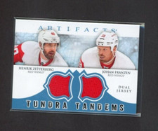 2012-13 Artifacts Tundra Tandems Jerseys Blue Henrik Zetterberg/Johan Franzen