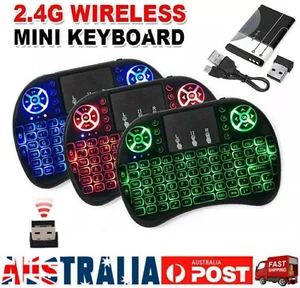 Mini Wireless Remote Keyboard for Smart TV Android Box i8 2.4GHz with Touchpad - Picture 1 of 18