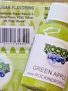 Green Apple (1oz) Bottle Flossine Sugar Flavoring for Cotton Candy MAKES 10 lbs. - Picture 1 of 3