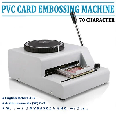 72 Characters PVC Card Symbols Convex Embosser Stamping Machine Punch Handle - Image 1 of 4
