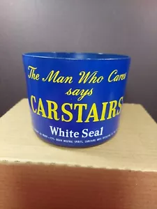 Vintage Carstairs White Seal Whiskey Ice Bucket Blue Glass - Picture 1 of 10