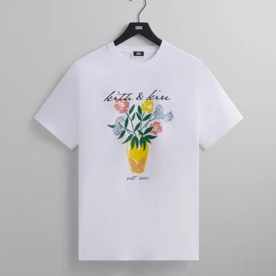 Camiseta Kith & Kin 2011 Blanca Algodón Camiseta Talla XXL Floral Flores Ramo Logo Foto 1 de 4
