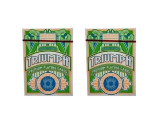 2 Deck Triumph Neon Index Premium Poker Blackjack Casino Gambling Playing Cards - Picture 1 of 3