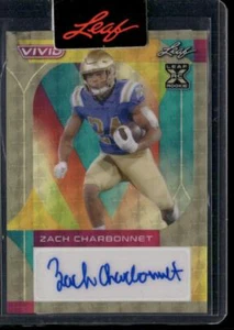 2023 Leaf Vivid #Proof Zach Charbonnet Prismatic Super Gold Auto #1/1 - Picture 1 of 2