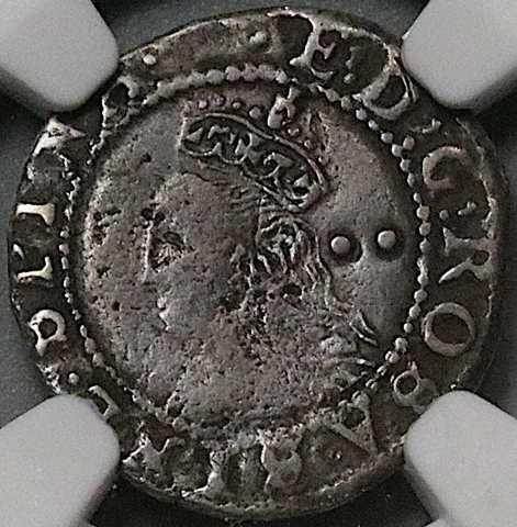 1601 NGC VF Elizabeth I 2 Pence 1/2 Groat Great Britain England Coin (22120302C) Cover