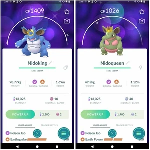 ✨ Shiny Nidoking, Nidoqueen Crown costume✨ - P T C - 20kStardust - Description - Picture 1 of 3