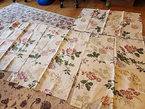 LUDLOW 100%Linen United Kingdom Floral 4 - 36" X 26" Panels G.P. & J. BAKER - Picture 1 of 7