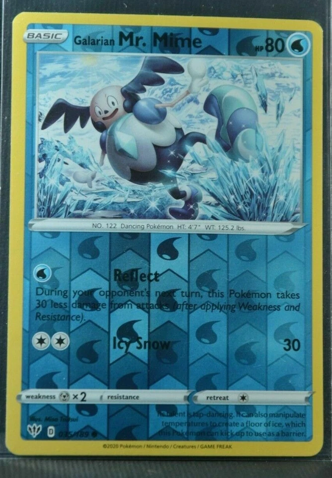 Pokemon - Darkness Ablaze - Galarian Mr. Mime 035/189  Reverse Holo - NM/M - New - Image 1 of 1